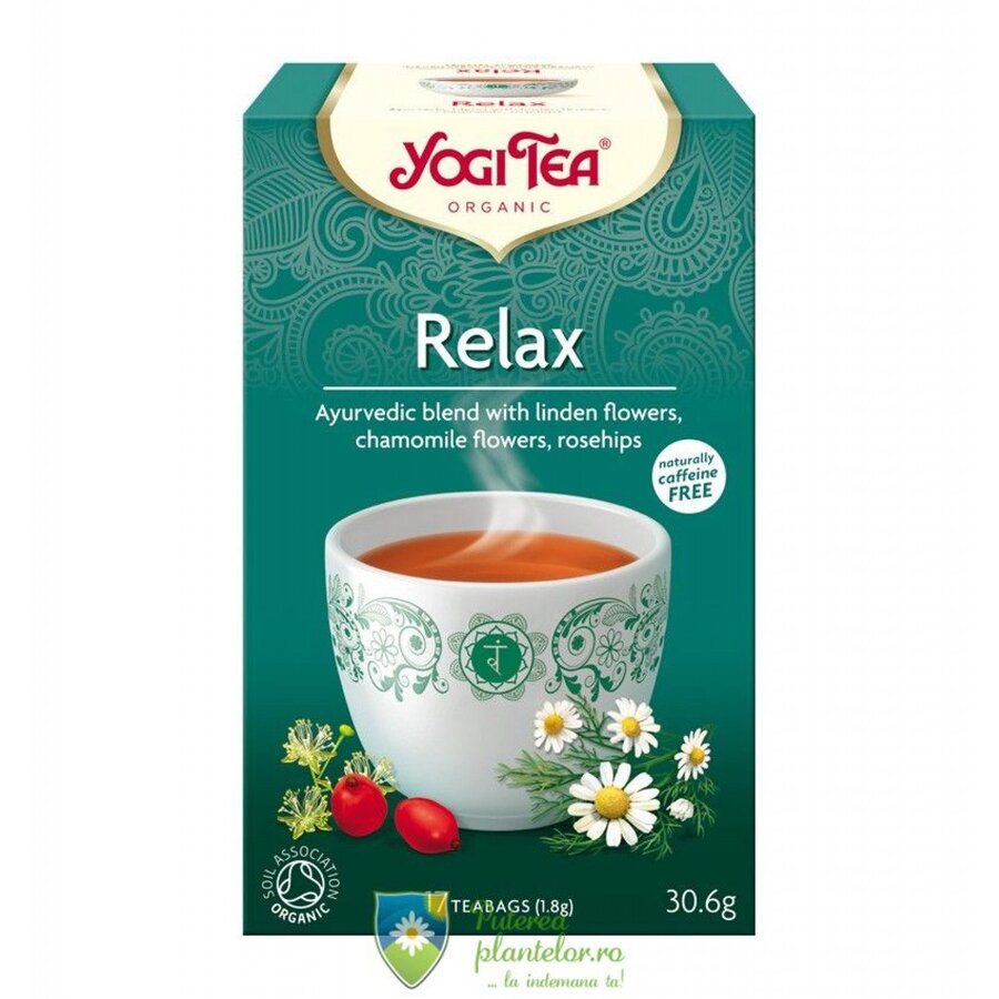 Ceai Bio Calmant Relax Yogi Tea 30.6 gr (17 plicuri)