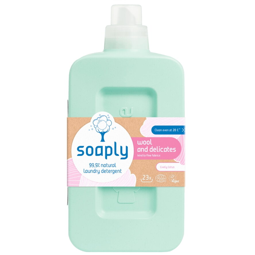 Detergent ecologic pentru lana si matase cu 99.9% ingrediente naturale Lively Lotus (1L), Soaply