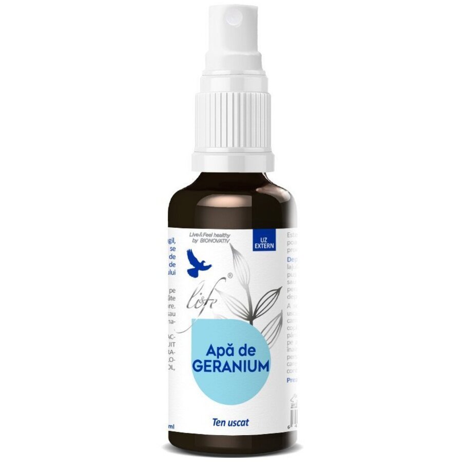 Apa cu geranium ten uscat 100 ml