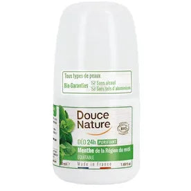 Deo roll-on purifiant cu menta – toate tipurile de piele 50ml – Douce Nature