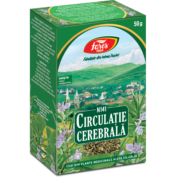 Ceai Circulatie Cerebrala, N141, 50 g, Fares