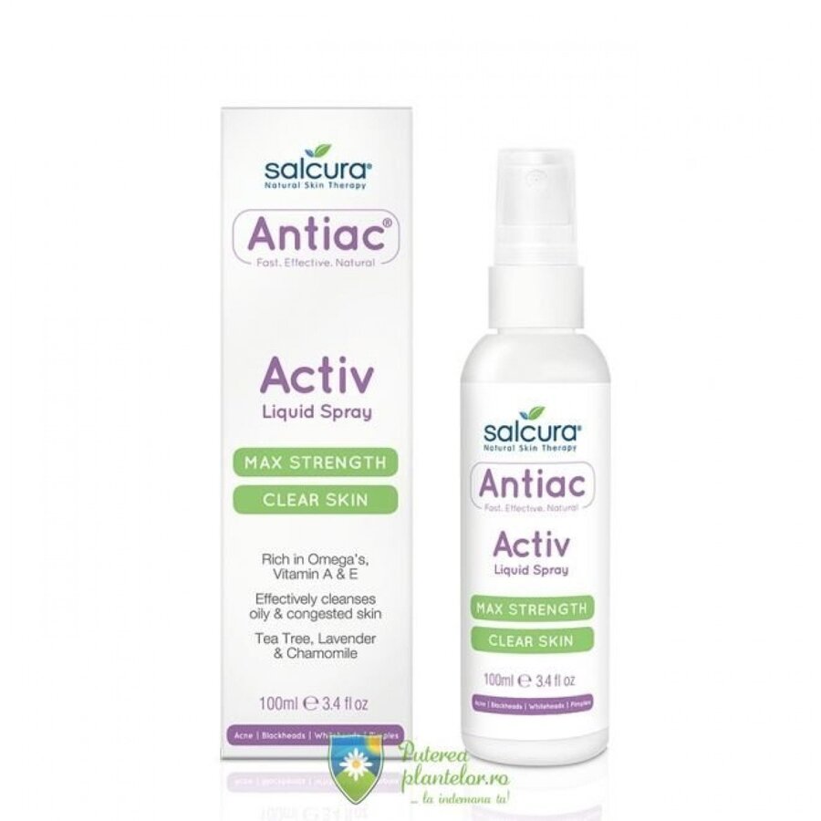 Spray Antiac pentru curatarea pielii cu Omega, vitamina A, E 100 ml