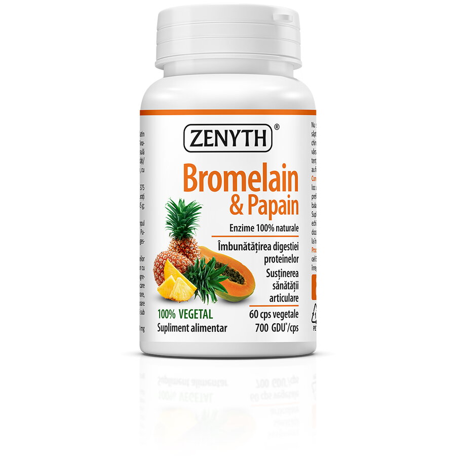 Bromelain & Papain 700 GDU, 60 capsule, Zenyth