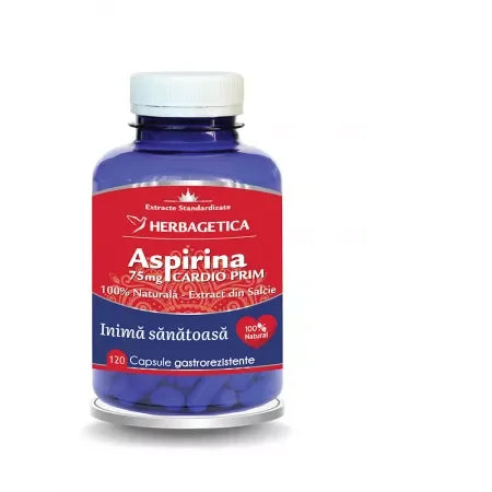 Aspirina naturala Cardio Prim, 120 capsule, Herbagetica