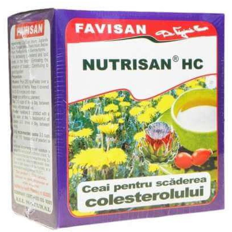 Ceai pentru scaderea colesterolului, Nutrisan HC, 50 g, Favisan