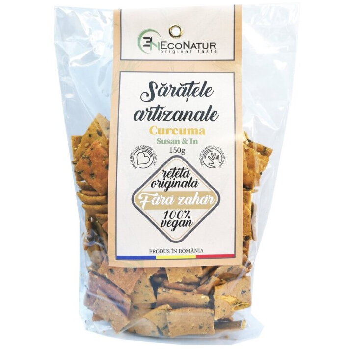 Saraţele artizanale vegane, cu curcuma 150g Econatur