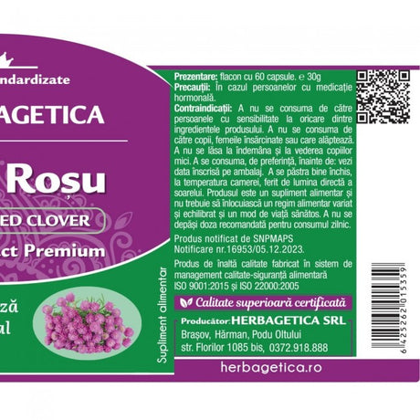 TRIFOI ROSU / RED CLOVER 60 CPS