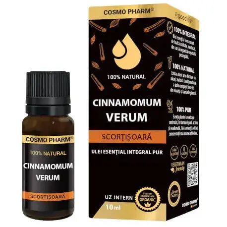 Ulei esential de scortisoara Cinnamomum Verum, 10ml, Cosmopharm