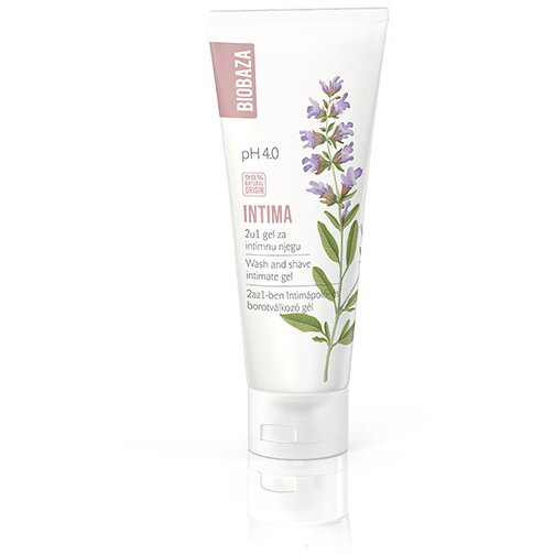 Gel intim natural 2 in 1 pentru curatarea si epilarea zonei intime, cu pH 4.0, Intima, Biobaza, 100 ml