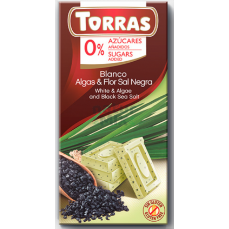 Ciocolata alba cu alge si sare de mare 75 gr