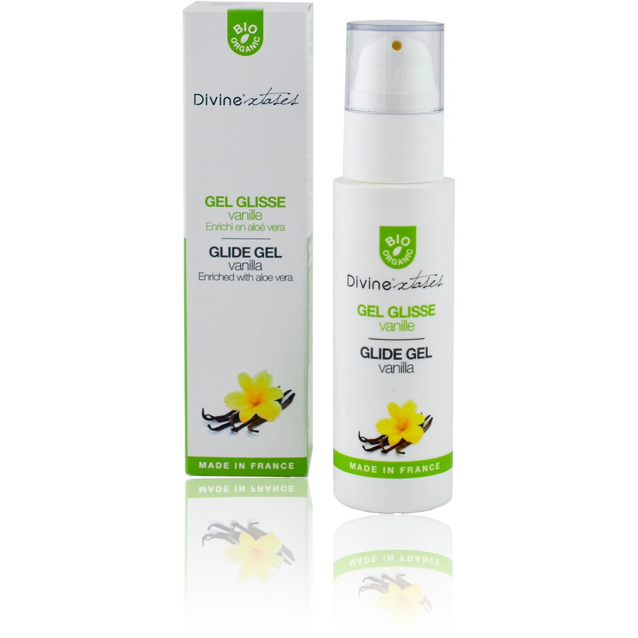 Gel lubrifiant intim bio, cu aroma de vanilie si aloe vera, 100 ml