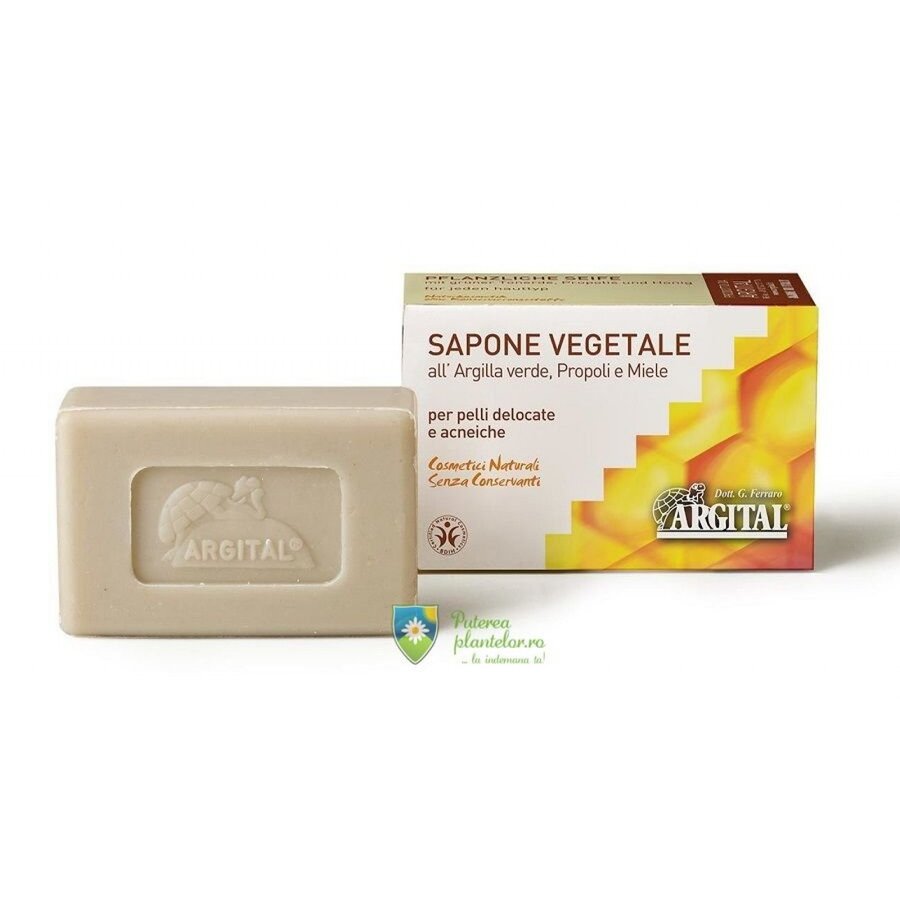 Sapun antiacnee cu argila verde propolis si miere 100 gr