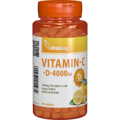 Vitamina C + D cu bioavonoide - 90 comprimate