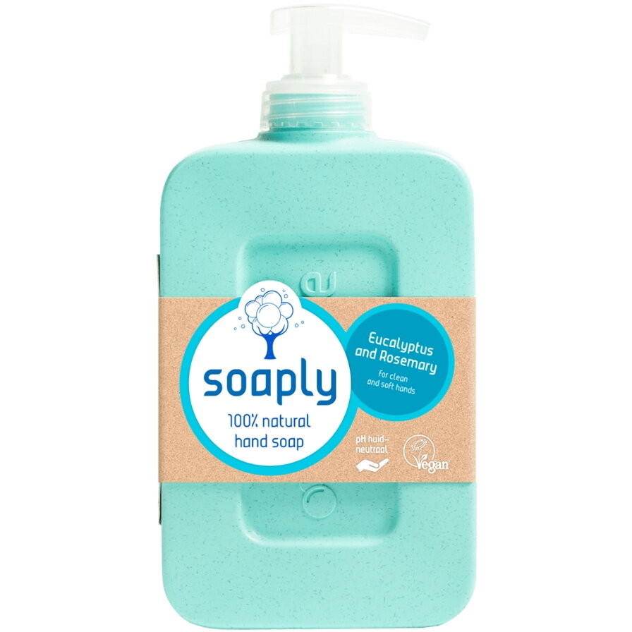 Sapun ecologic lichid pentru maini cu 100% ingrediente naturale, Eucalyptus and Rosemary (300ml), Soaply