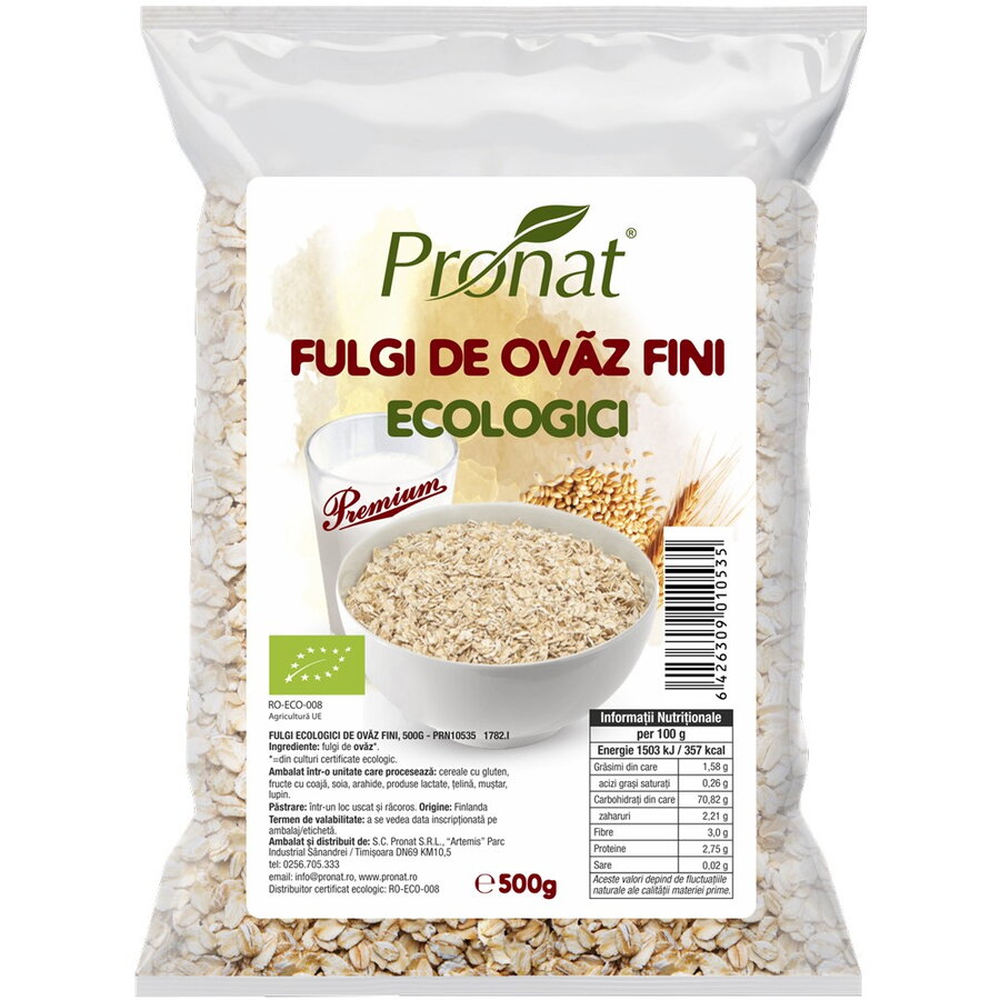 Fulgi de ovaz Fini Ecologici 500 g