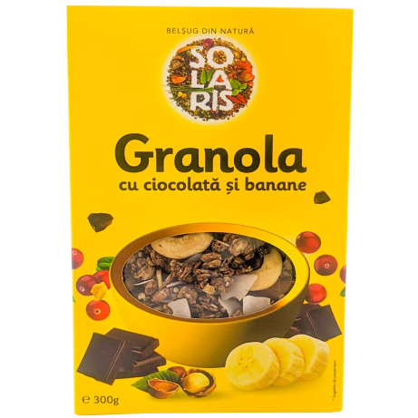 Granola cu ciocolata si banane 300g Solaris