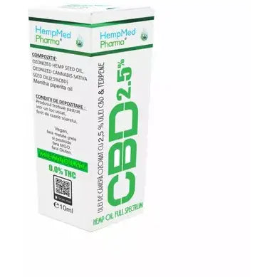 Ulei ozonat din canepa Hempoil Full Spectrum CBD 2.5%, 10 ml, Hempmed Pharma