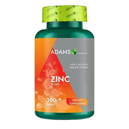 Zinc 15mg, 300tab, Adams