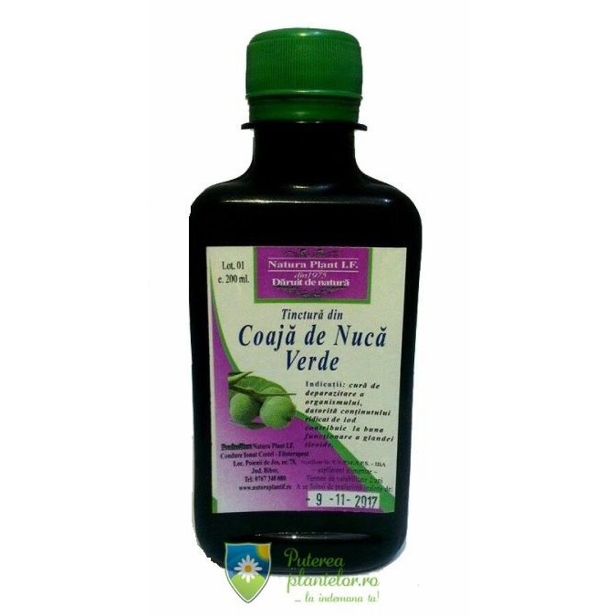 Tinctura din Coaja de Nuca Verde 200 ml