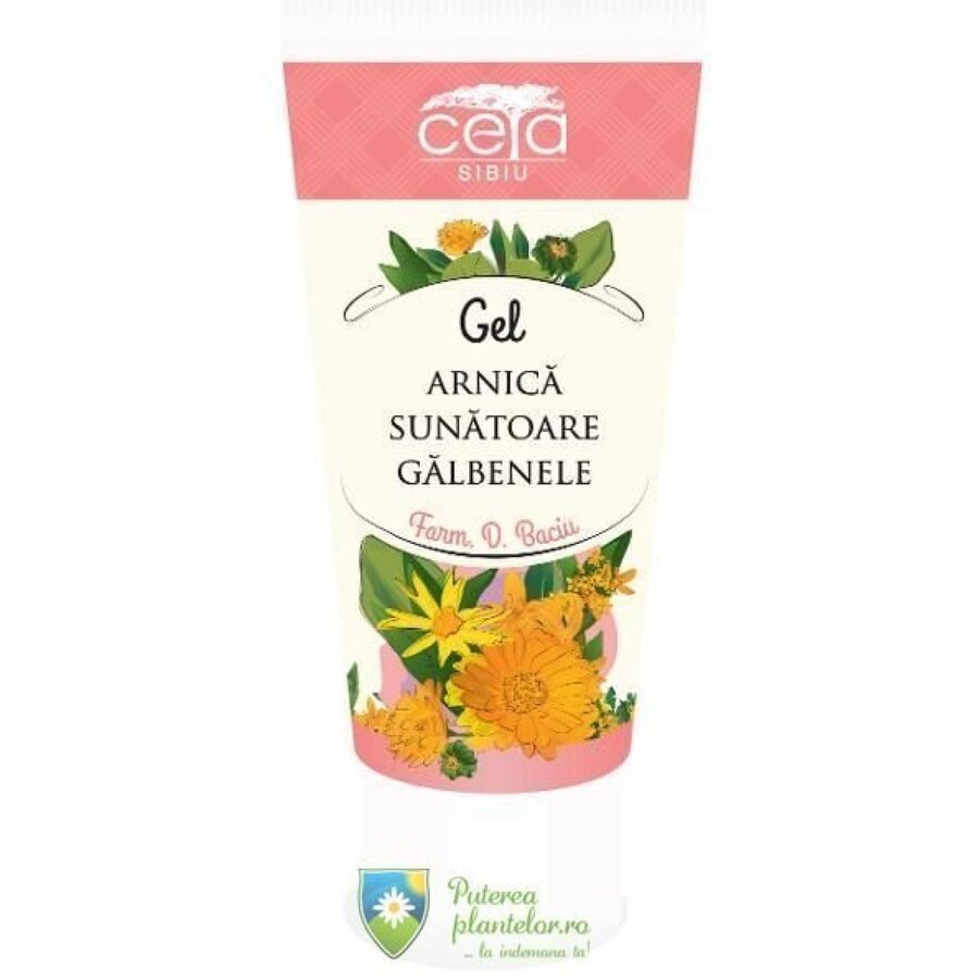 Gel cu extracte de arnica, sunatoare si galbenele 50 ml