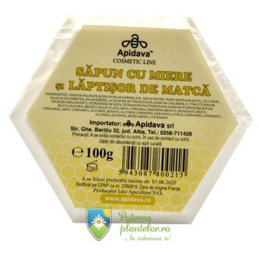 Sapun vegetal cu miere si laptisor de matca 100 gr