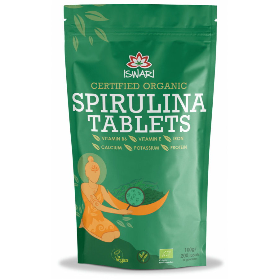 Spirulina bio sub forma de tablete, 200buc 100g