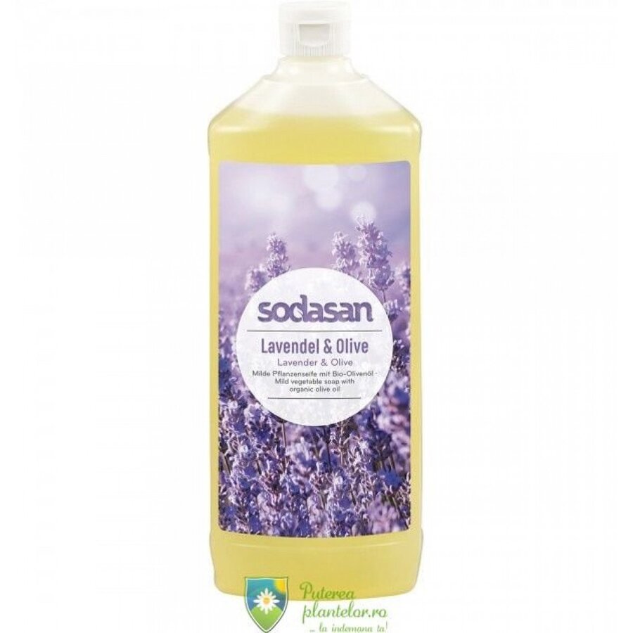 Sapun lichid bio/Gel de dus Lavanda Masline (rezerva) 1 l