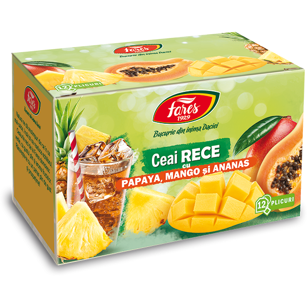 Ceai rece cu papaya, mango si ananas 12 plicuri