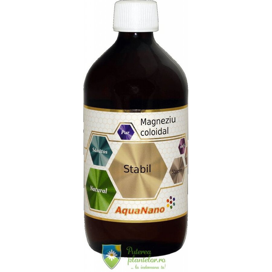 Magneziu coloidal AquaNano Stabil 50ppm 480 ml