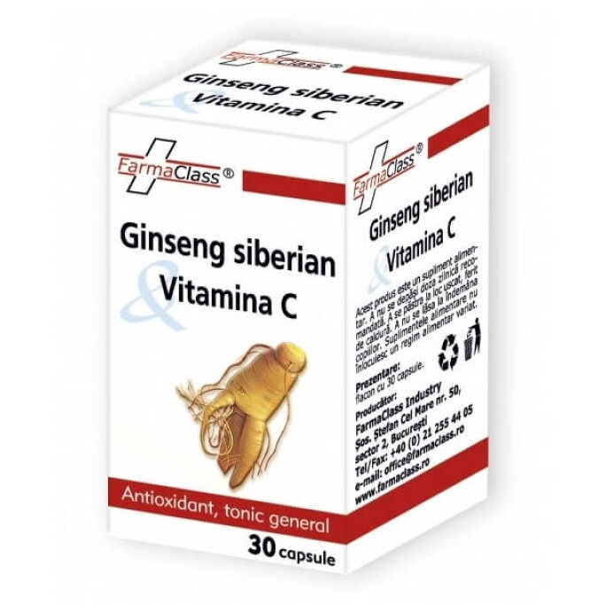 Ginseng Siberian si Vitamina C 30 capsule