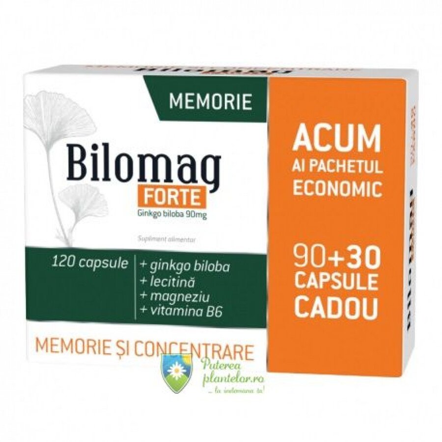 Bilomag Forte Memorie Concentrare 90 cps+30 cps Cadou