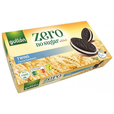 Biscuiti cacao crema fara zahar 210gr - Gullon