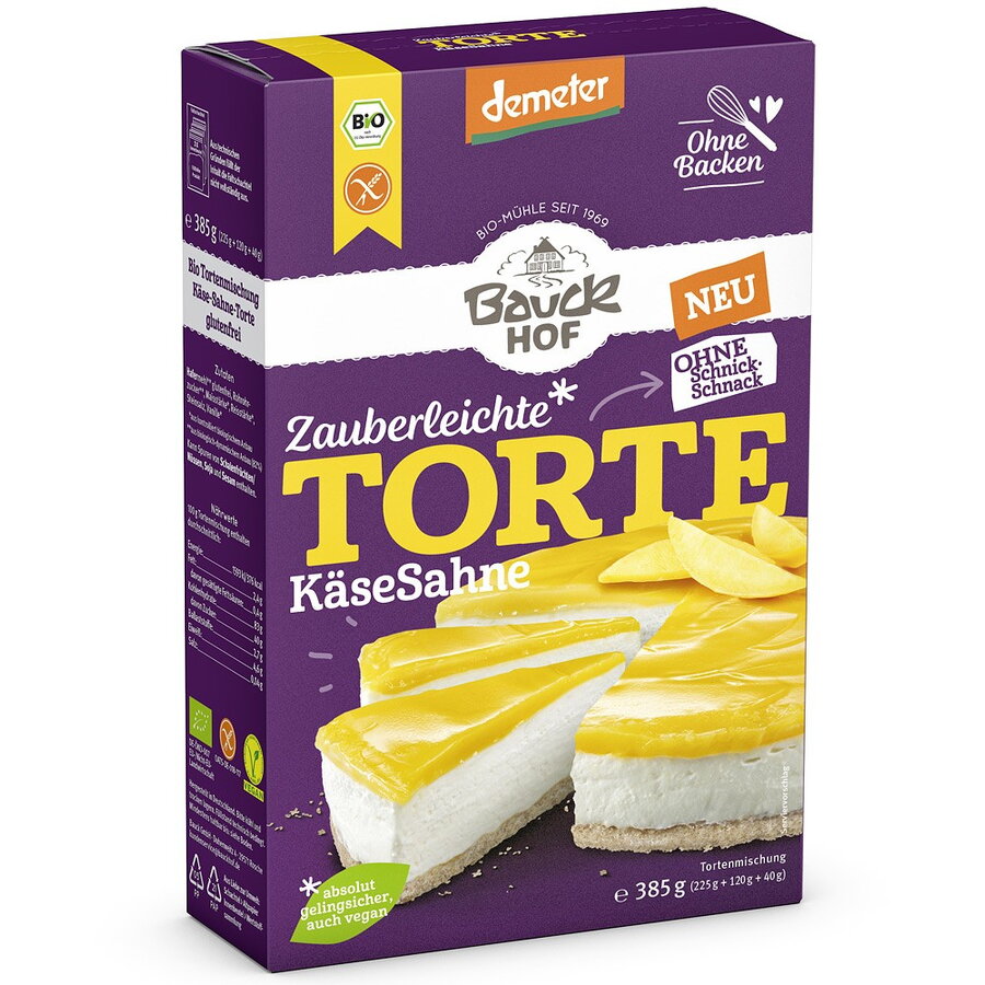 Mix pentru tort cu crema de branza fara gluten 385 g , BIO