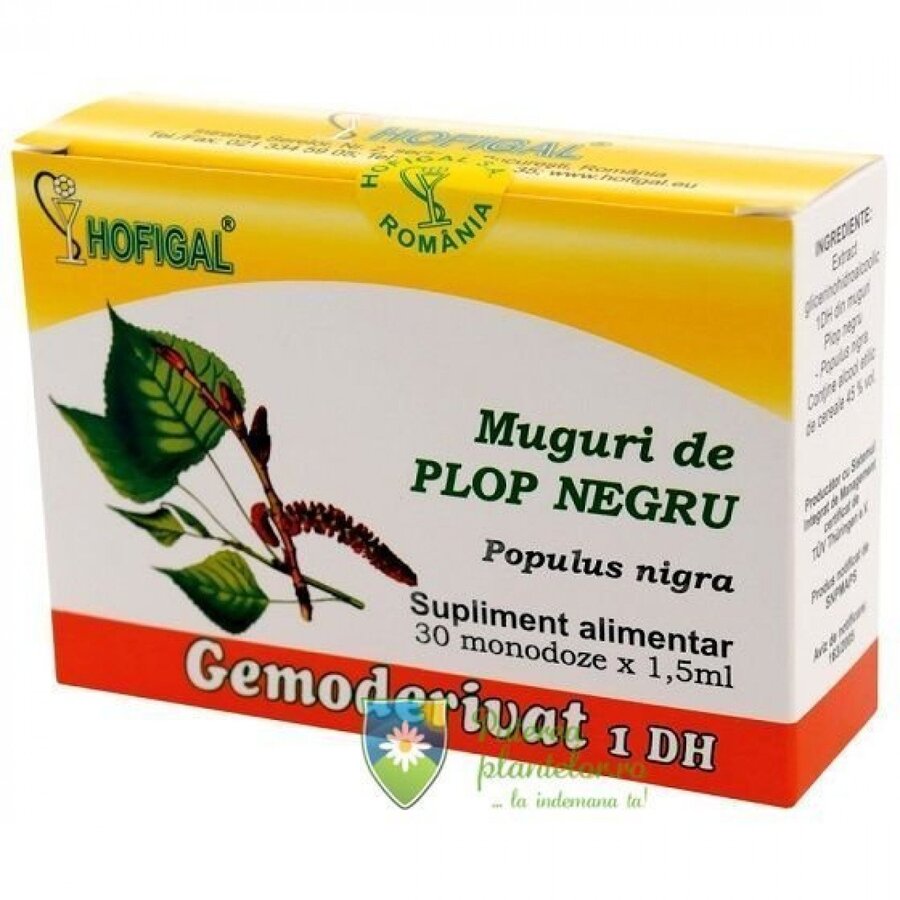 Gemoderivat muguri de Plop negru 30 monodoze