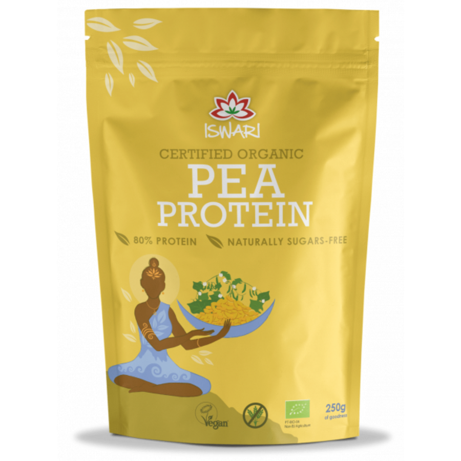 Pulbere proteica bio din mazare, 80% proteina 250g