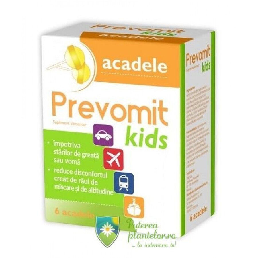 Prevomit Kids 6 acadele pentru rau de miscare