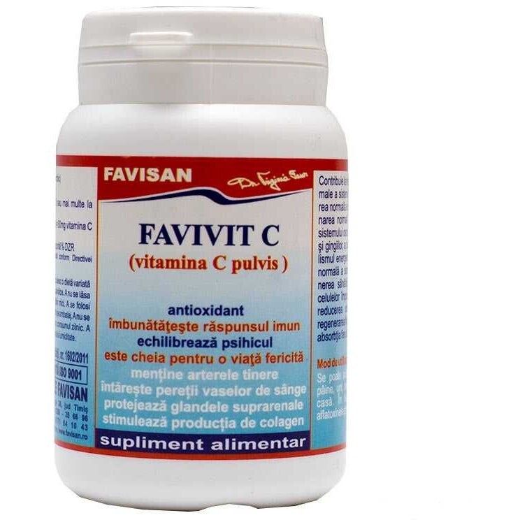 Favivit C - Vitamina C Pulvis Alcalina Favisan, 80g