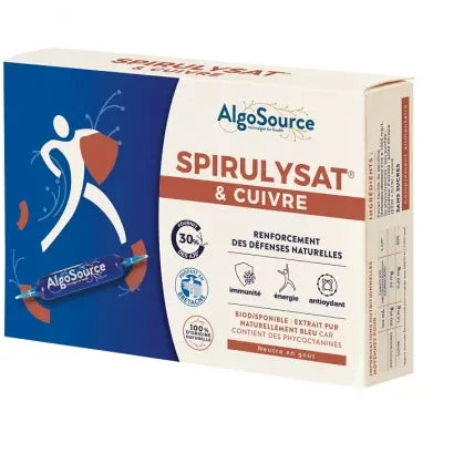 Spirulysat si cupru, 20 fiole, Algosource