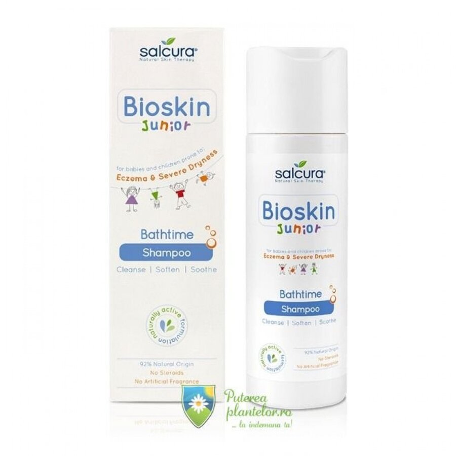 Sampon Bioskin Junior bebelusi si copii scalp uscat cu eczeme si coji 200 ml