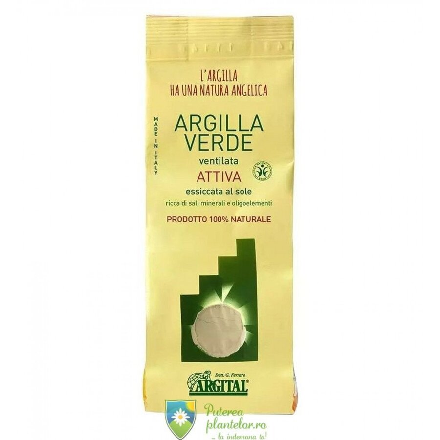 Argila verde activa ventilata pentru baut 500 gr