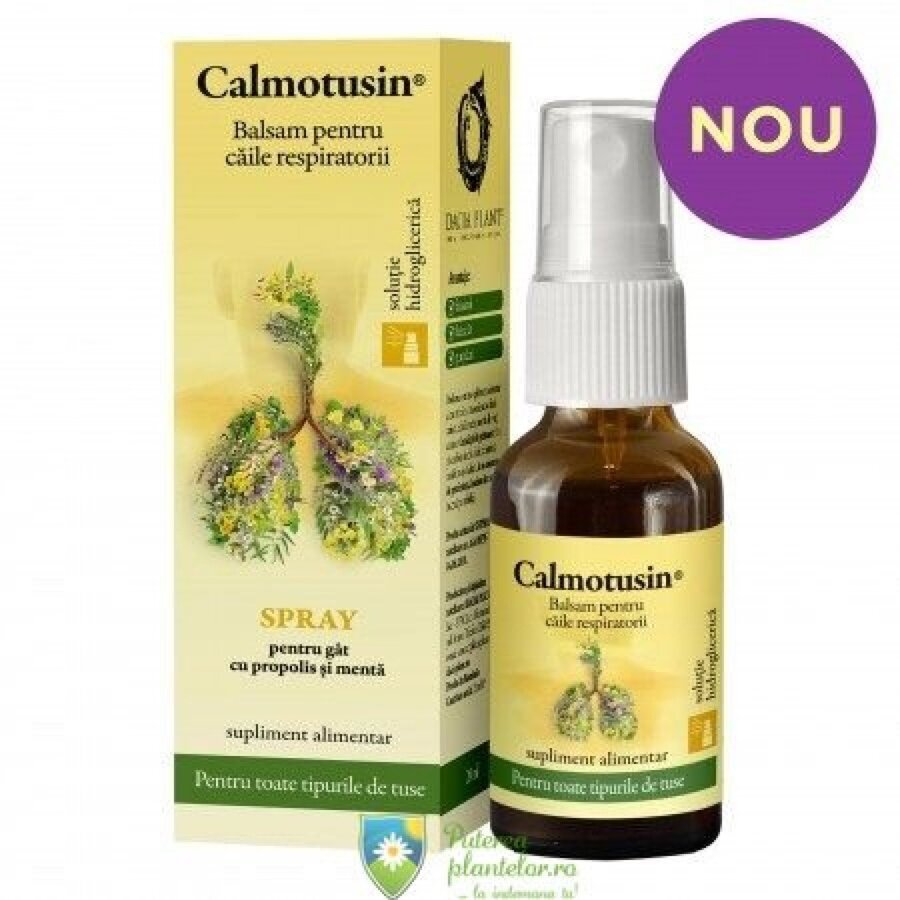 Calmotusin cu propolis si menta spray fara alcool 20 ml