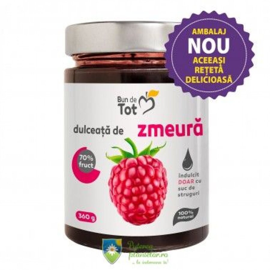 Dulceata de zmeura fara zahar 360 gr