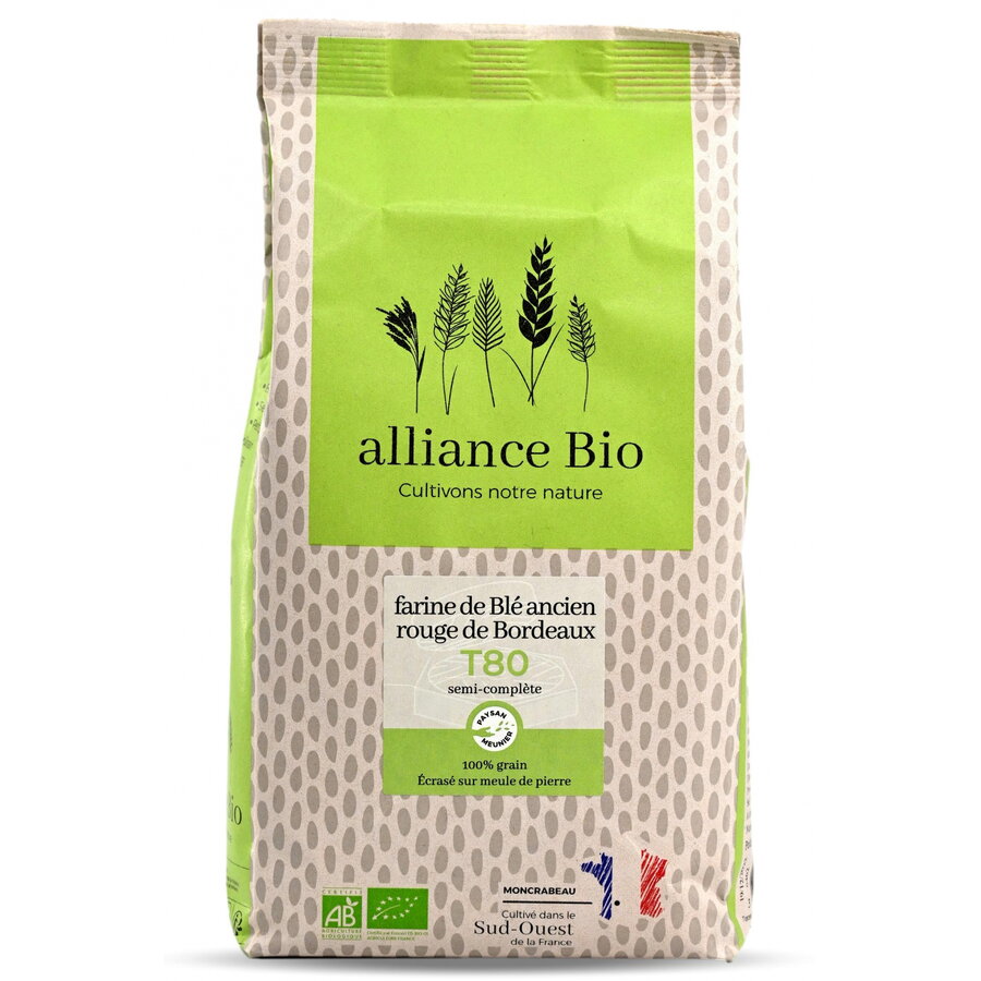 Faina BIO de grau antic T80, selectie Rouge de Bordeaux Alliance Bio 1000g