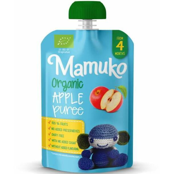 Piure de mere bio 100g Mamuko