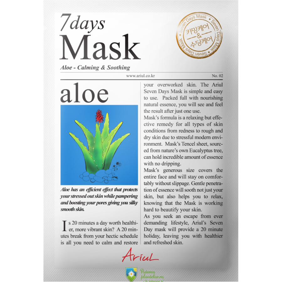 Masca 7 zile aloe 20g