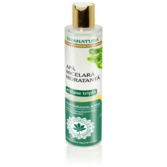 Apa micelara hidratanta cu acid hialuronic si Aloe Vera 250ml – Leonard Radutz Formula – VivaNatura