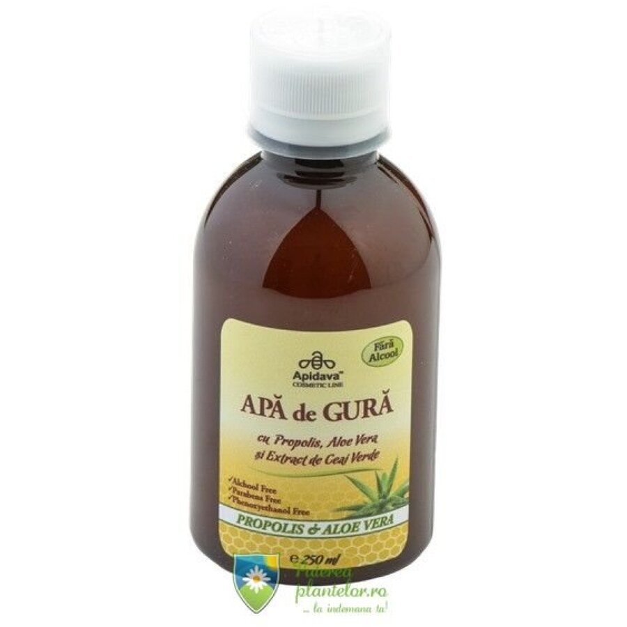 Apa de gura cu Propolis, Aloe si Extract de Ceai Verde 250 ml