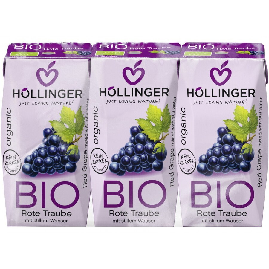 Suc de struguri rosii bio Hollinger, 600ml