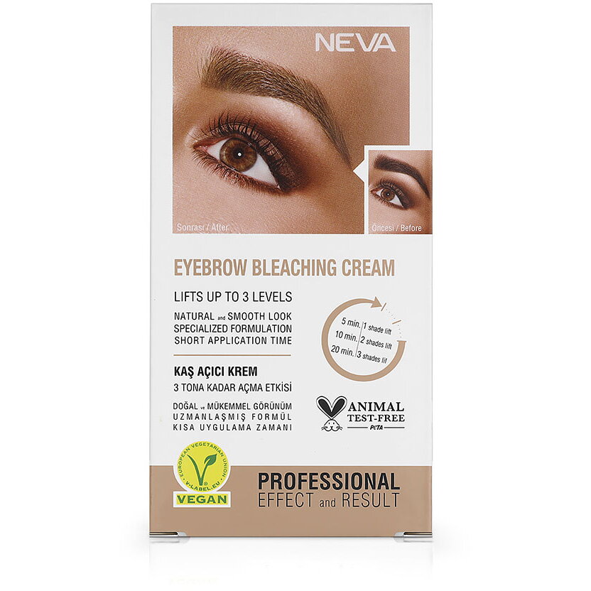 Crema pentru decolorarea sprancenelor, vegana si fara aluminiu, Neva, 30 ml