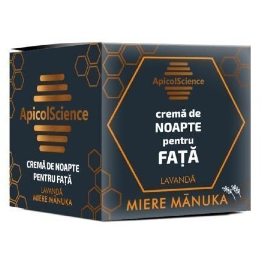 Crema de noapte pentru fata cu miere manuka si lavanda 50ml